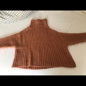 Free People fluffy fox oversized high neck sweater